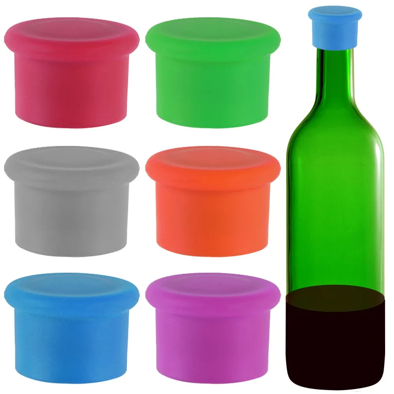 Keep Fresh Anti-dust Bottle Sealer Air-tight Leak-proof Wine Bottle Cap Silicone Bottle Beverage Stopper