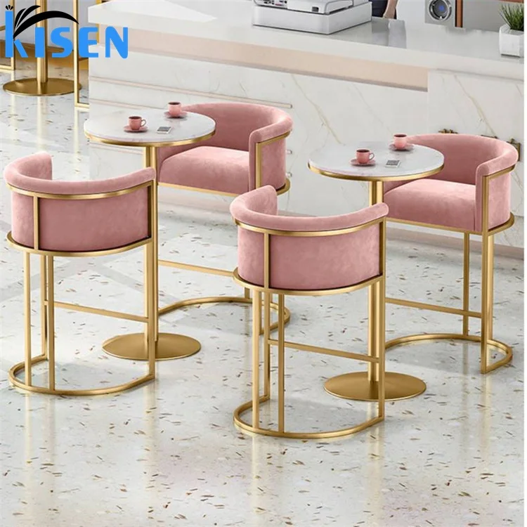 Hot sale 2024 popular high height bar stool master chair green grey black pink color for beauty spa salon manicure table use