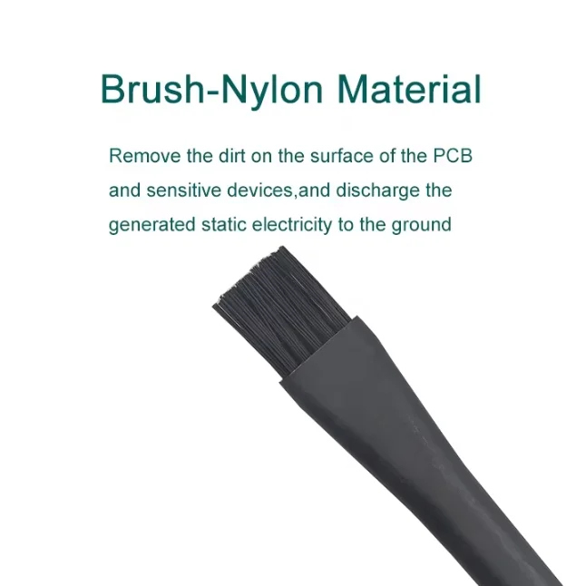 Cisivis Hot Sale Small Conductive Stripe Type Anti-static Brush ESD Brush for PCB Electronics Cleaning