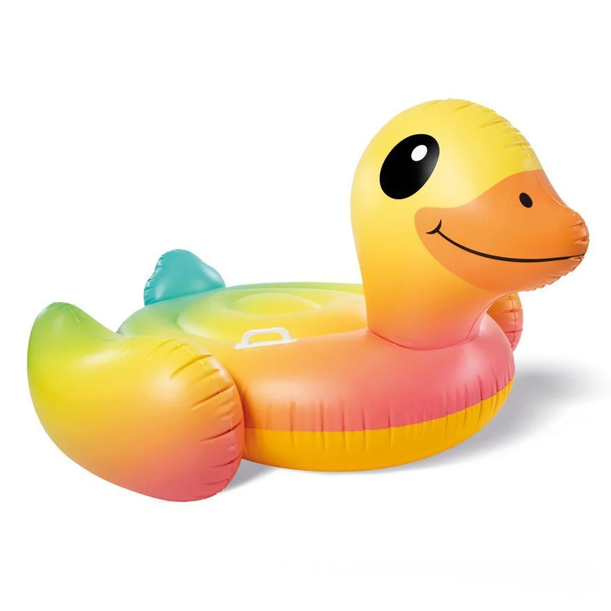Intex Wholesale 57556 Yellow Duck Mount Water Leisure Floating Ring Inflatable Swimming Ring Ready stock