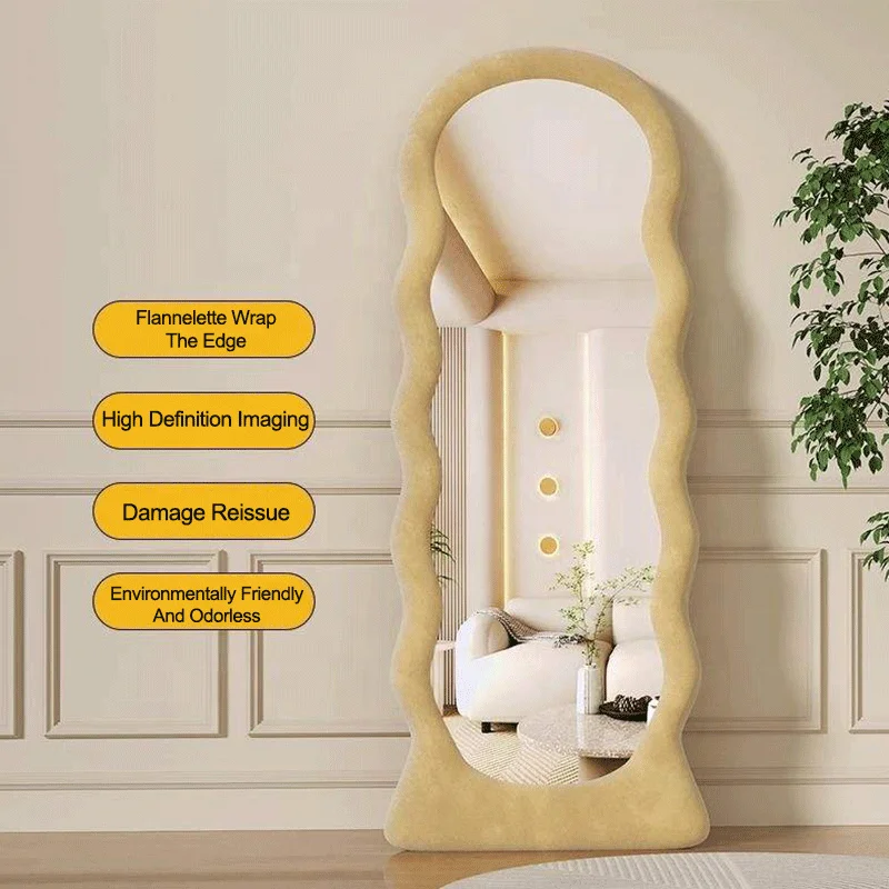 Custom Irregular Asymmetrical Wavy Full Length Curvy Floor Squiggle Mirror Body