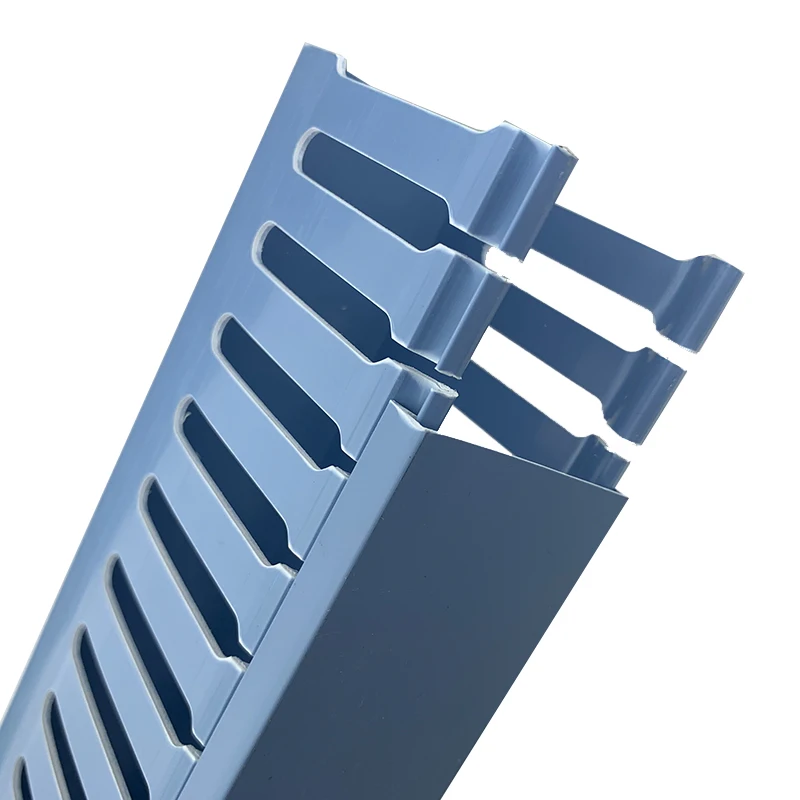 WBO wire Slot 40*35 Raceway Cable Wring Good Insulation Slotted Insulation Pvc electrical Cable Trunking Blue Wiring Ducts