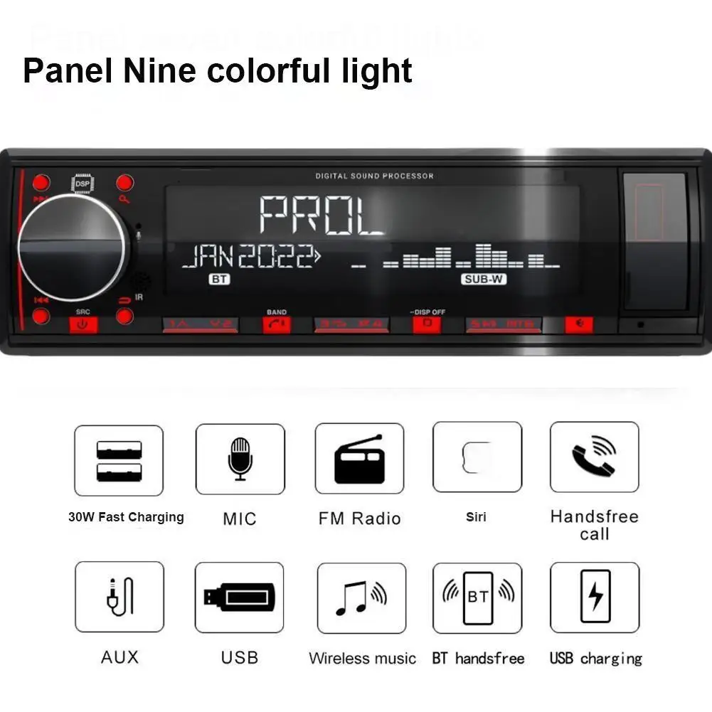 Car Radio Single DIN Car Stereo Audio MP3 Player Car Stereo 1 DIN with Bluetooth Hands free / FM/ Dual USB/ TF/ AUX/ EQ