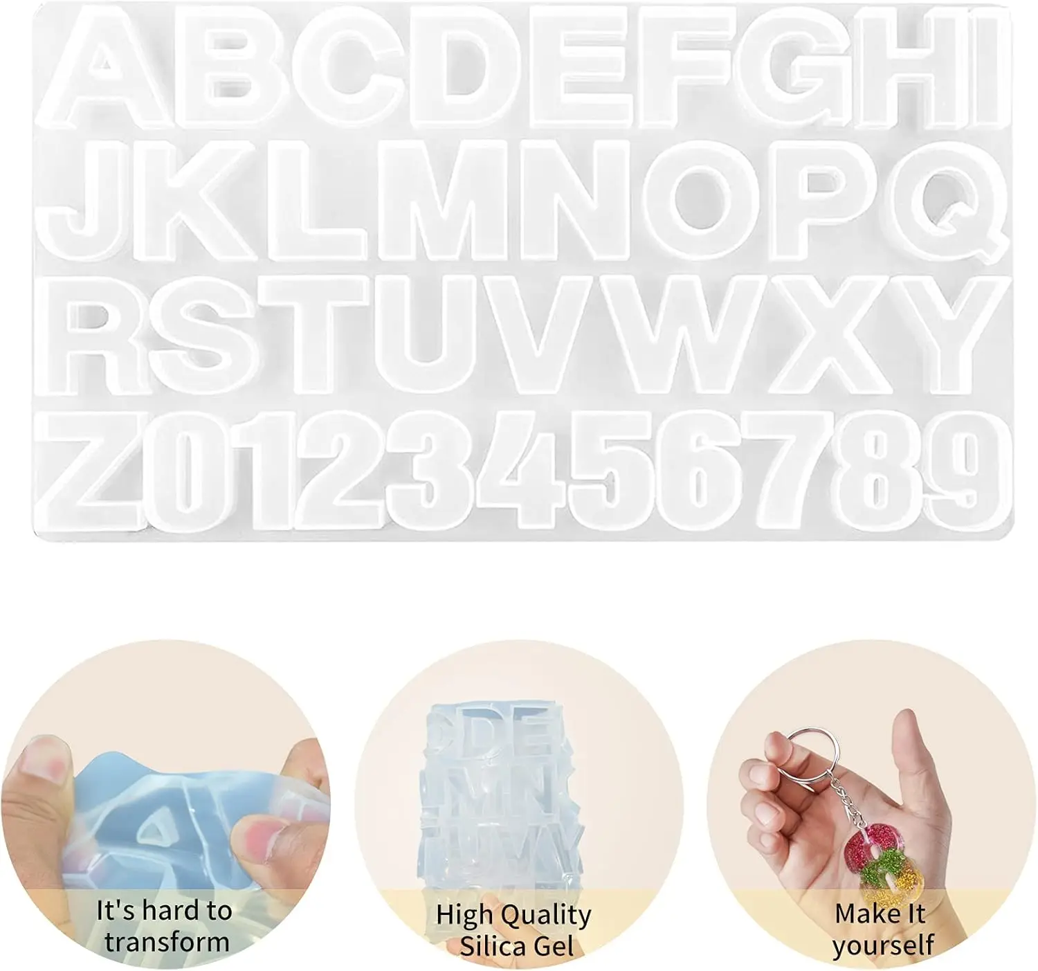 Силиконовая форма из смолы с буквами, литье из эпоксидной смолы, литье с номером алфавита, литье ювелирных изделий, TLX0270