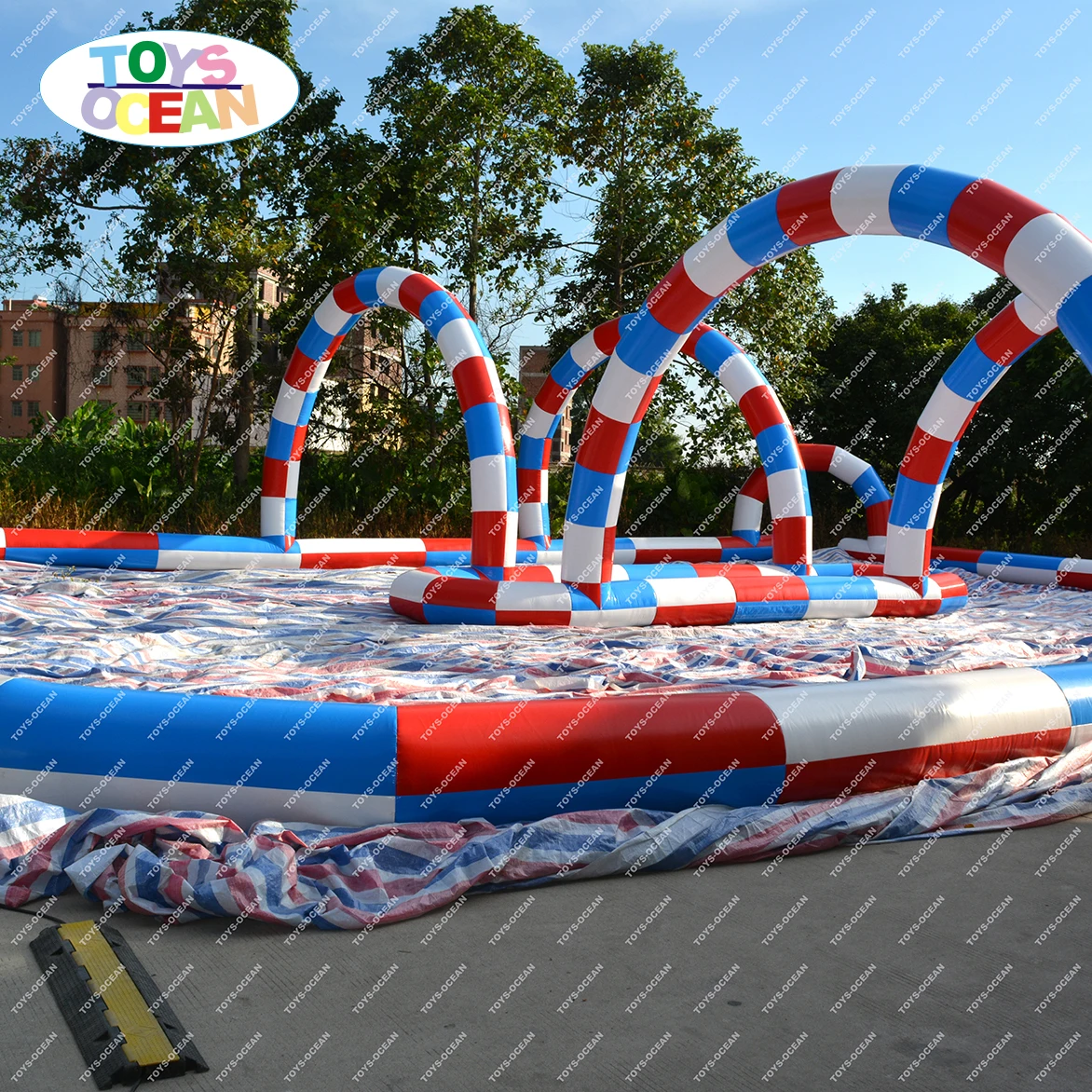 Inflatable Racking Track  Inflatable Race Track Go Kart Racing