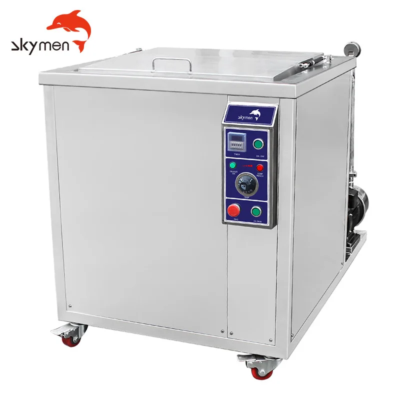 Cylinder ultrasonic washing machine 1200W car part cleaning 77L with oil scan industry ultrasonic cleaner