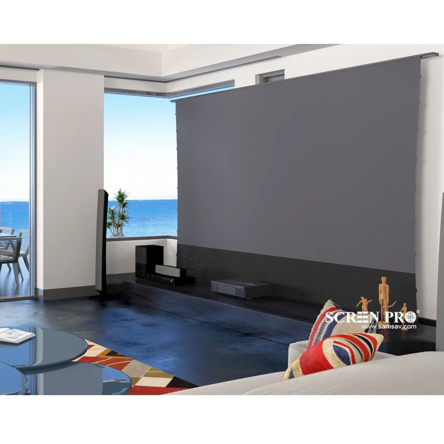 SCREEN PRO 150 inch T-Prism Anti-Light floor rise projector screen alr ultra short throw projector screen for 4k laser projector