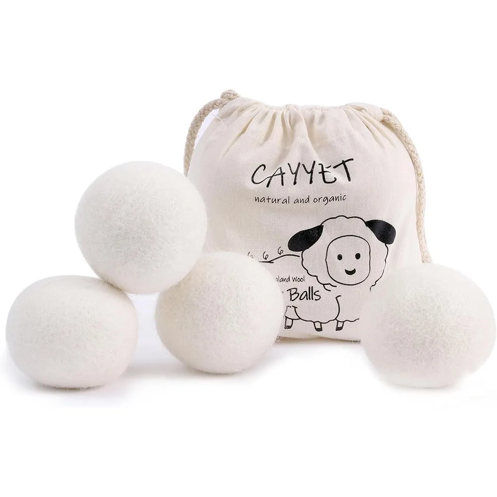 Trending products 2024 new arrivals New zealand wool products xl 7cm wool Dryer Balls 6 pack cotton bag factory wholesale