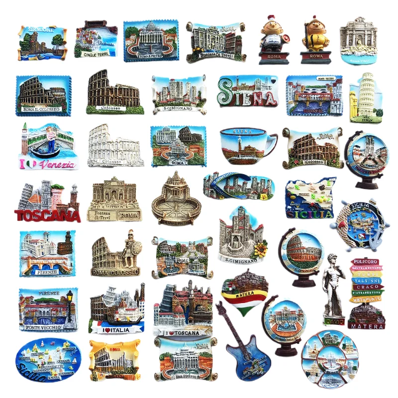 Европейский источник по всей Италии стикер для путешествий магнитный холодильник
