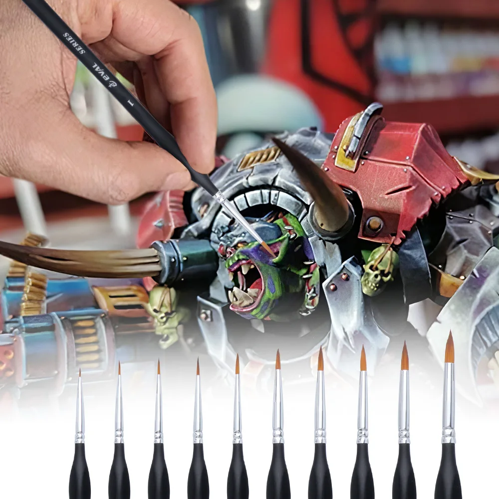 Custom Logo 13pcs for Effect Fine Tip Model Painting Brushes Drybrush Set Miniature Model Paint Brushes