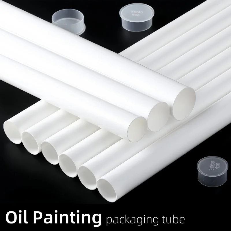 OD30mm Hot sale oil painting packaging tube PP plastic tube oil painting pipe  with lid