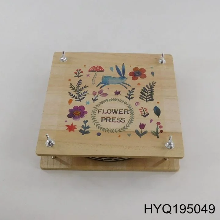 custom Hot Selling cheap Pressing Handcraft DIY Wooden Flower leaf Press with Plate panels toys kit for kids