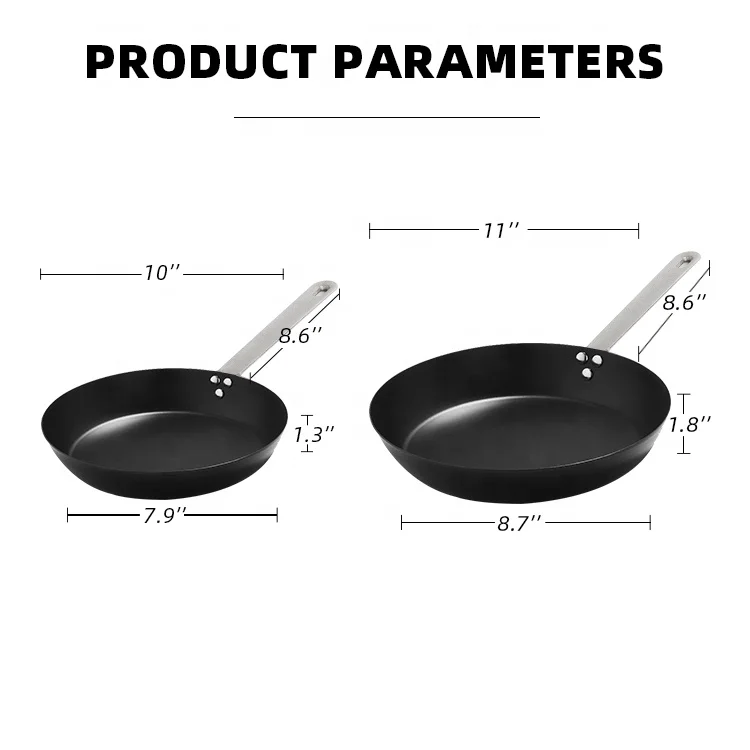 Kitchen Stovetop Food Cooking Cookware Carbon Steel Skillet saucepan Frying Pan