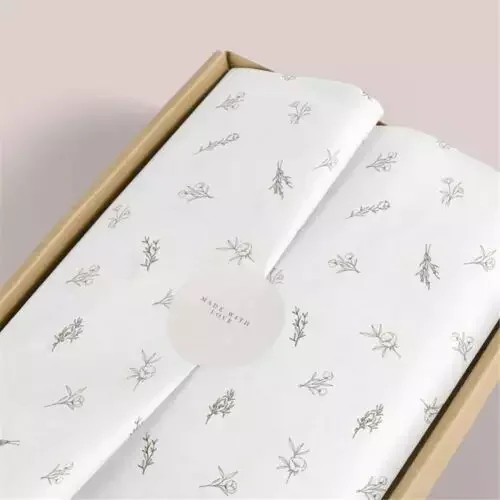 Custom logo design wrap tissue paper printing OEM art wrapping paper for clothing dress packaging