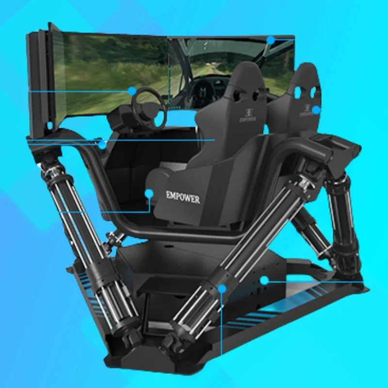 Six axis racing car Vr Racing Simulator Supplier 3 Screens Motion Simulator Vr Car Simulator arcade Games