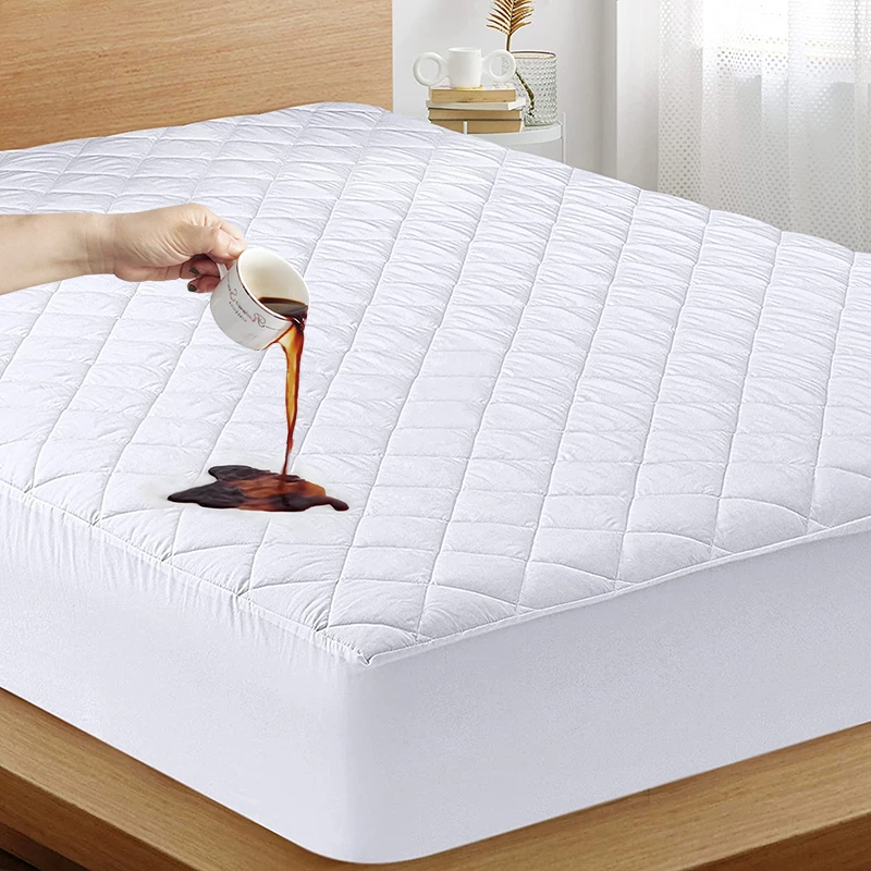 Стеганый водонепроницаемый чехол для матраса дышащий протектор гостиничного ультра мягкая Водонепроницаемая