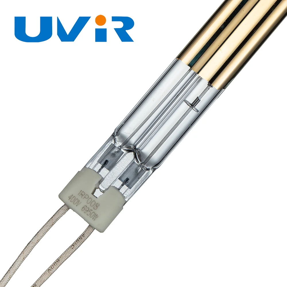 400V 6950W Twin Tube infrared heater lamp for curing powder paint