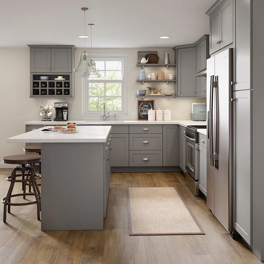 Traditional Country Rta Modular Kitchen Cabinets With Islands Designs Lemari Dapur