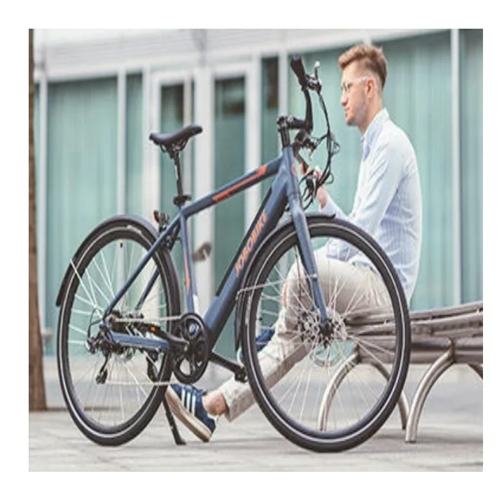28-Inch Cycling Aluminum i bike electric city bike for Men 7 Speed with Integrated Battery and Digital Sensor Rear Hub Motor