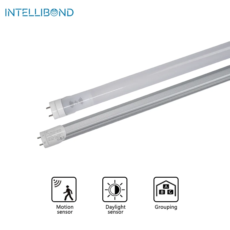 Intellibond Commercial Smart Lighting 18w Dimmable Parking Lot Intelligent Led Tubes Light With Motion Daylight Sensor