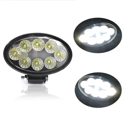kaidisi 2020 NEW super bright 24w 144W high power led chips 8leds led work light round 24V for Truck Motorcycle SUV Offroad