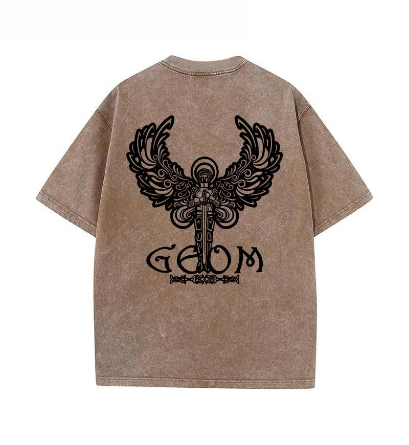 Summer men washed style men t shirt star with the same style to do old style fashion sport t shirt for man