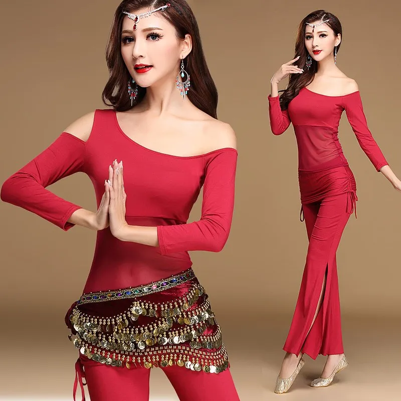 Elegant design modal short sleeve top and pant exotic belly dancewear