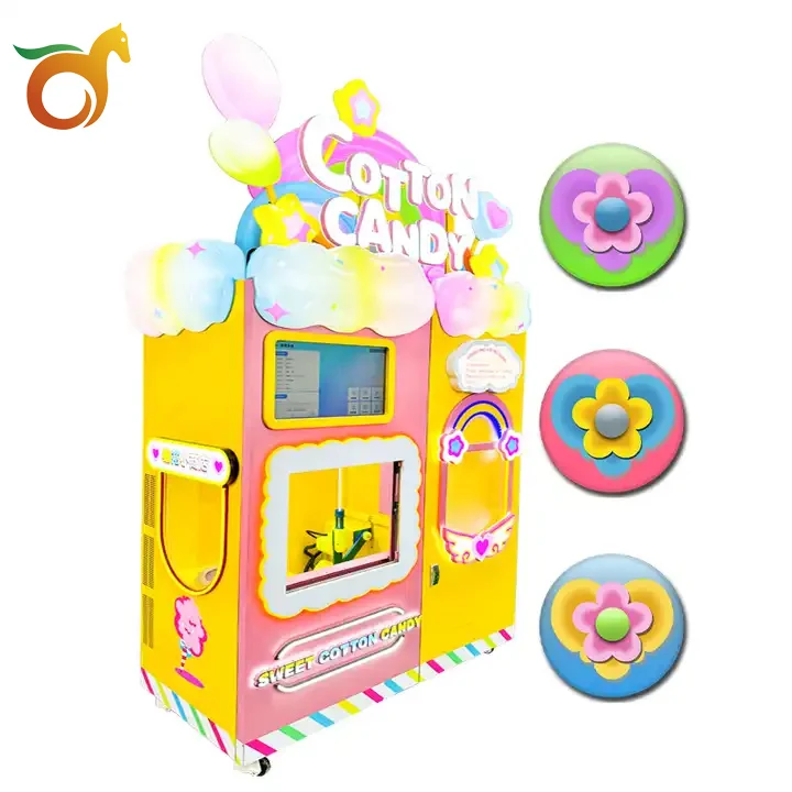Exclusive Robotic Arm Sensing Chip Japanese Come Prize Cotton Candy Vending Machine Sugar