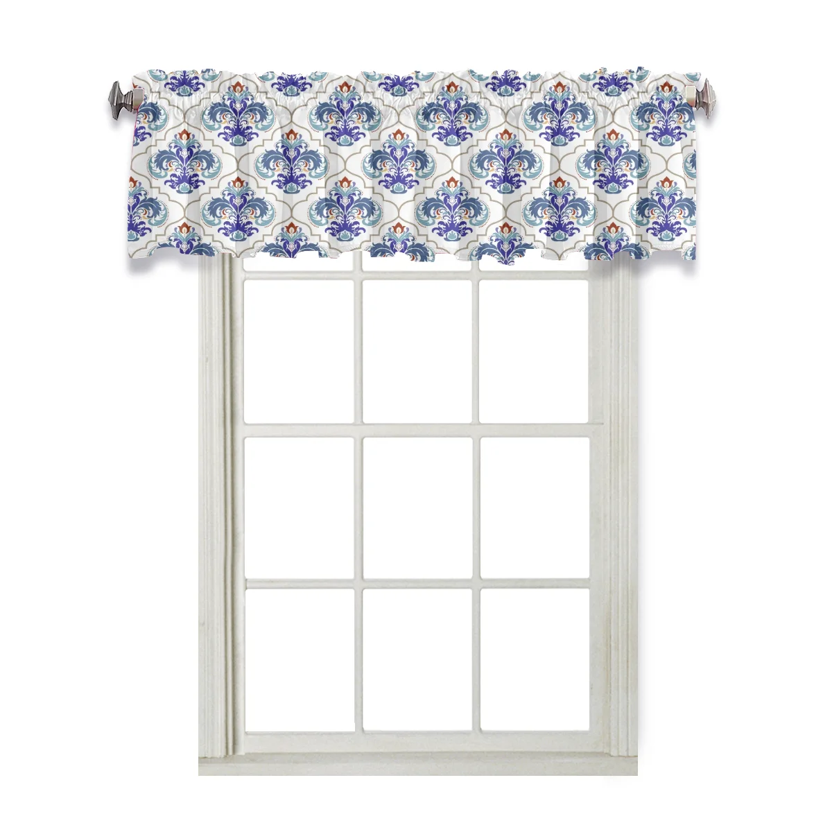 Best Selling Geometric Art Valance Blackout Curtains Attached Valance Factory Wholesale Modern Valance Curtains