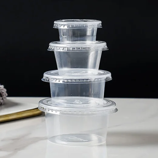 Logo Printed Dessert Yogurt High Clear PET Plastic Ice Cream Cup Packaging Cup With Lid