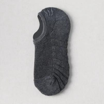 High quality low cut no show socks non slip men cotton knit invisible socks
