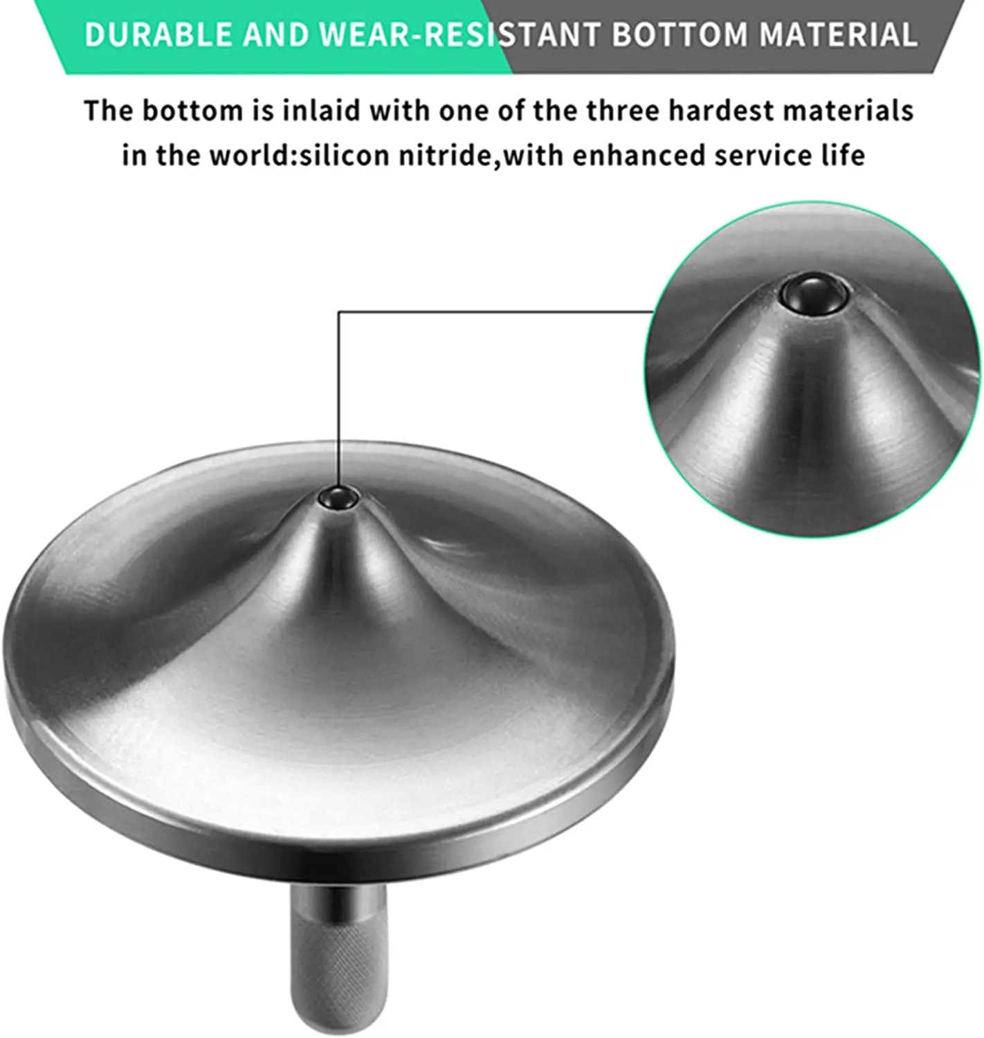 Original Factory Silver Metal Spinning Top Spin Forever Kids Toy