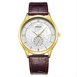 Customer design High quality Display luxury leather strap watches