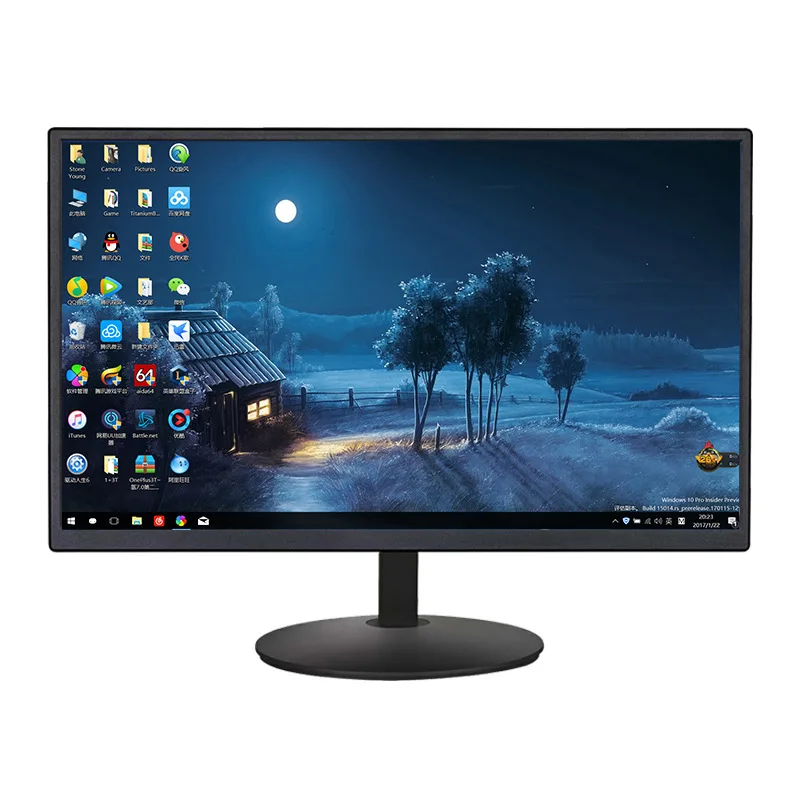 Cheap Price 19/22/24/27 Inches Black Widescreen Desktop Computer LED Monitor for Business & Study & Office Monitor