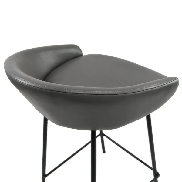 China Professional Manufacture Pu Leisure bar stool Industrial iron metal modern leather bar chair