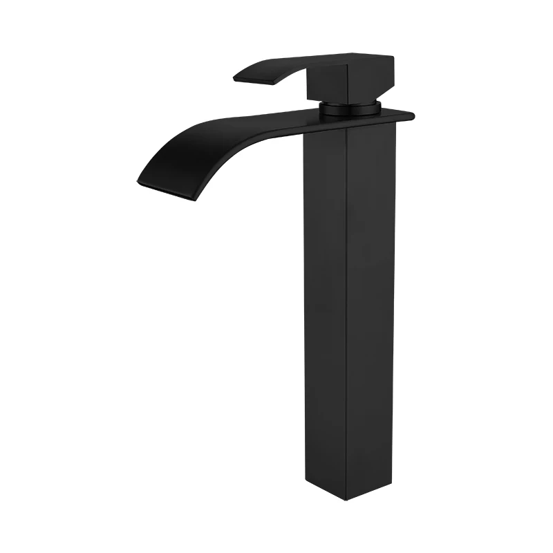 High Quality Stainless Steel Single Handle water Taps Single Hole Waterfall Mixer Sinks Faucets Bathroom Wash Basin Faucet