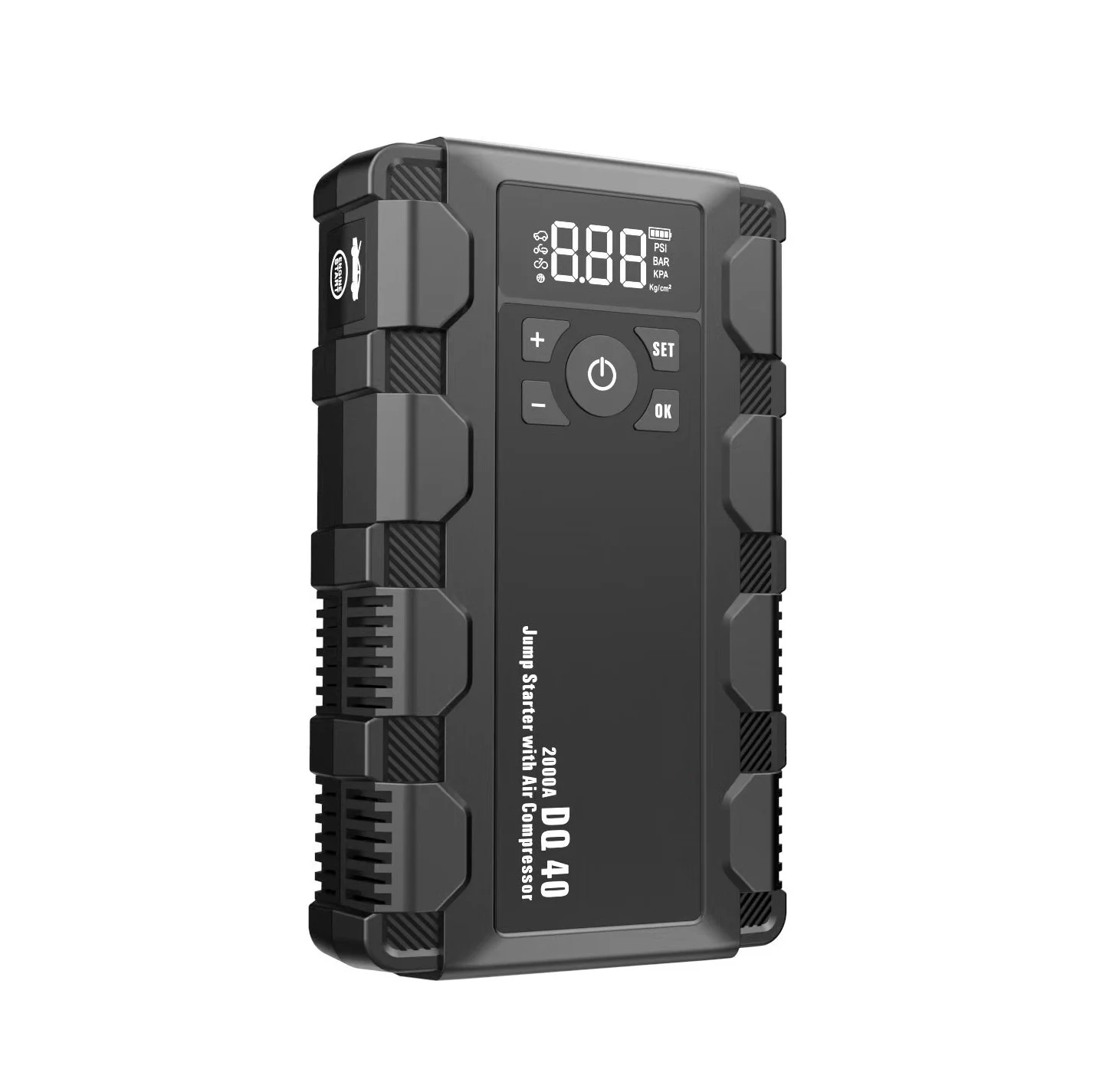 Portable 6 In 1 Car Battery Pack Booster Charger 11100mah Car Starter Air Compressor Output Car Jump Starter