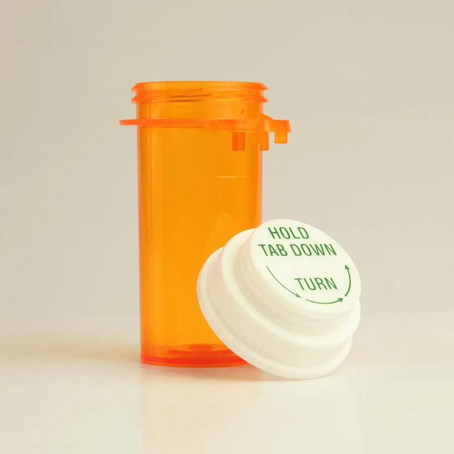 6DR 8DR 10DR 13DR 16DR 20DR 30DR 40DR 60DR Convertible Empty Plastic Vials with  Child Resistant Screw Cap