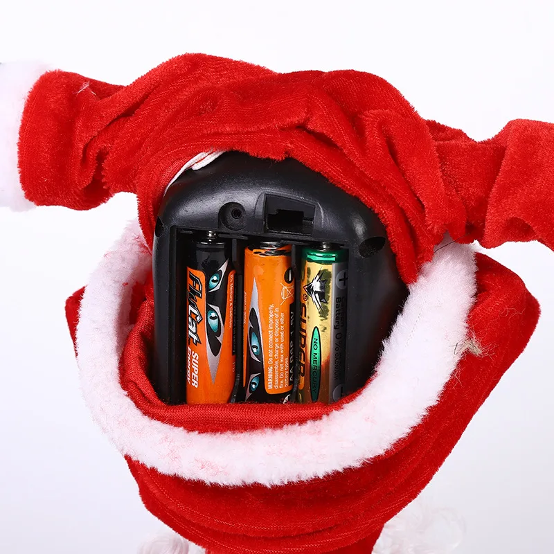 Wholesale Electric Santa Claus Rotating Decor Christmas Dolls Musical Inverted Santa Claus for Holiday Gift