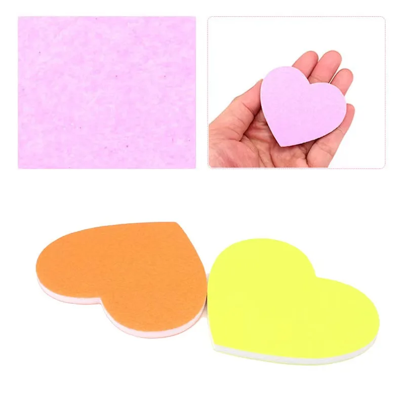 Factory Price Nail File Custom Logo Sanding Paper Pink Nail Files 100/180 Durable-Side Heart Nail File