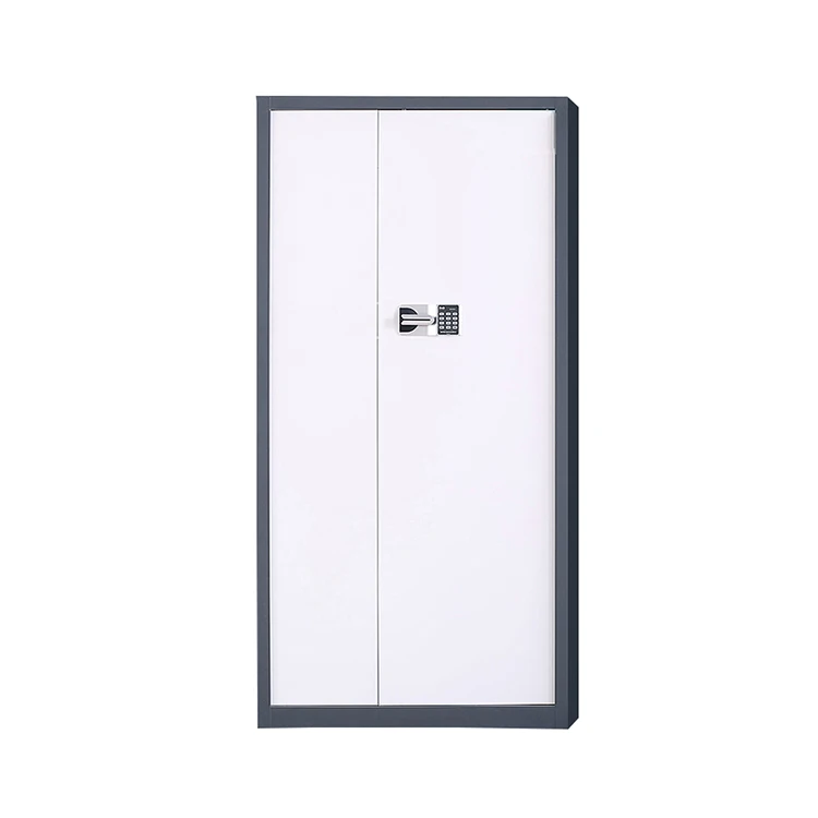 High Security Office Gray and White 2 door Steel Confidential Steel File Cabinet with Digital Lock Filing Cabinet