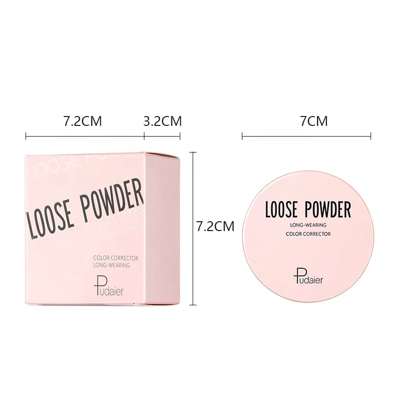 Private Label High Quality Oil Control Three-Color Loose Powder Long Wearing Matte Powder OEM Face Makeup Concealer Powder