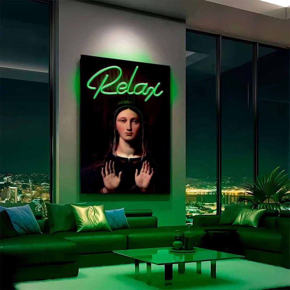 Индивидуальный дизайн бизнес-логотипа неоновая живопись художественное изображение светодиодный световой знак Красочный неоновый свет для украшения