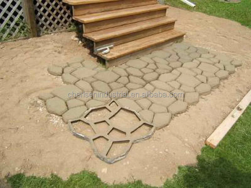 High Quality Home Garden DIY Decorations Walkway Mold Plastic Concrete Paving Molds Factory Price