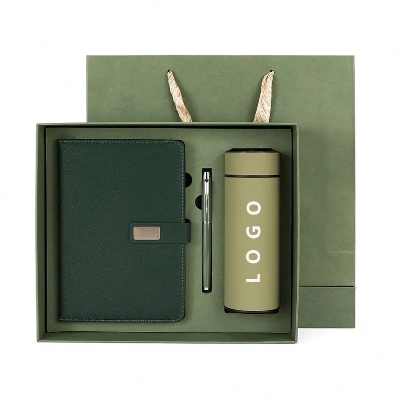 Best Selling Notebook Planner Gifts Sets, Luxury Business Customised 304 Stainless Steel Vacuum Flask 3 Piece Water Bottle Sets