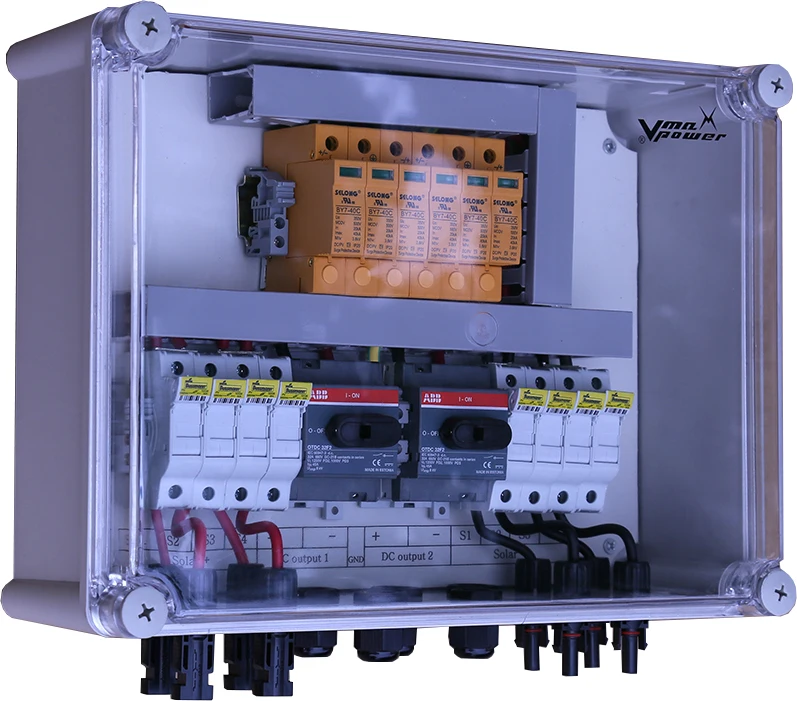 PV Combiner Box 2/4/6/8/10/12/14/16 input 1 output AD DC Solar Wall Mounted