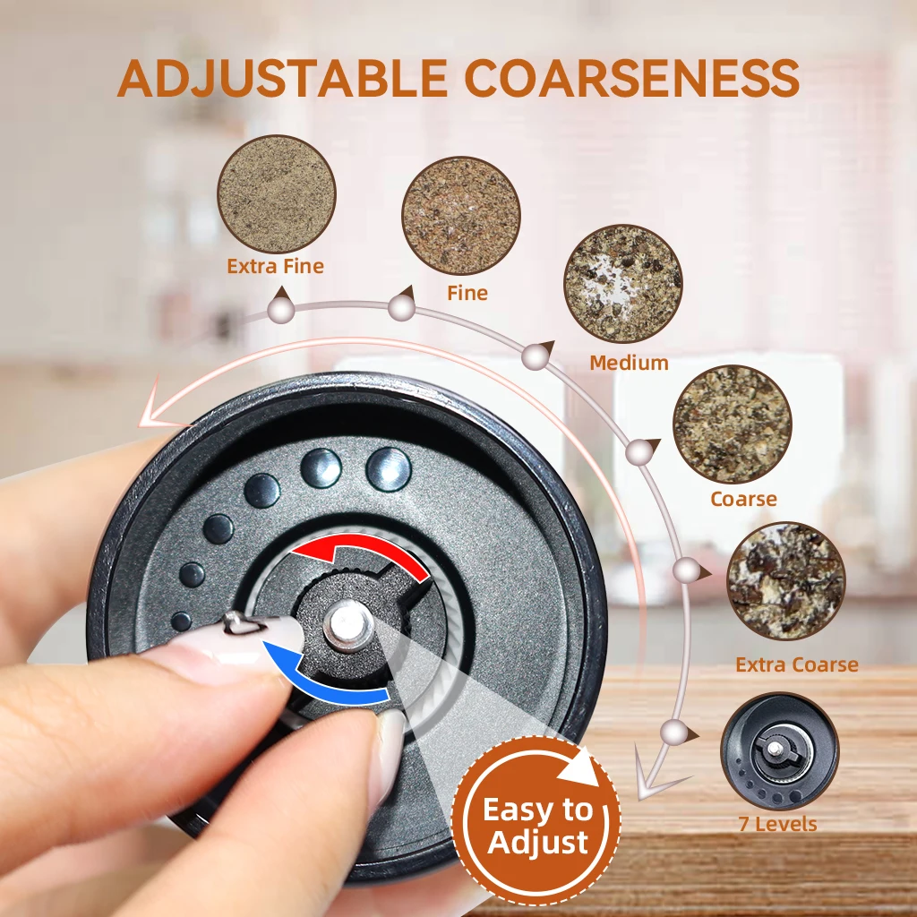 Bottle Glass Spice grinder Ceramic Blades Adjustable Coarseness Brushed Stainless Steel Salt and Pepper Grinder set pepper mill