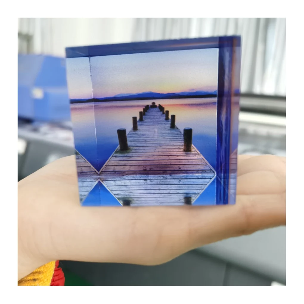 Acrylic Printing Home Decoration Crystal Porcelain Painting Photo Cubes Landscape Print Picture