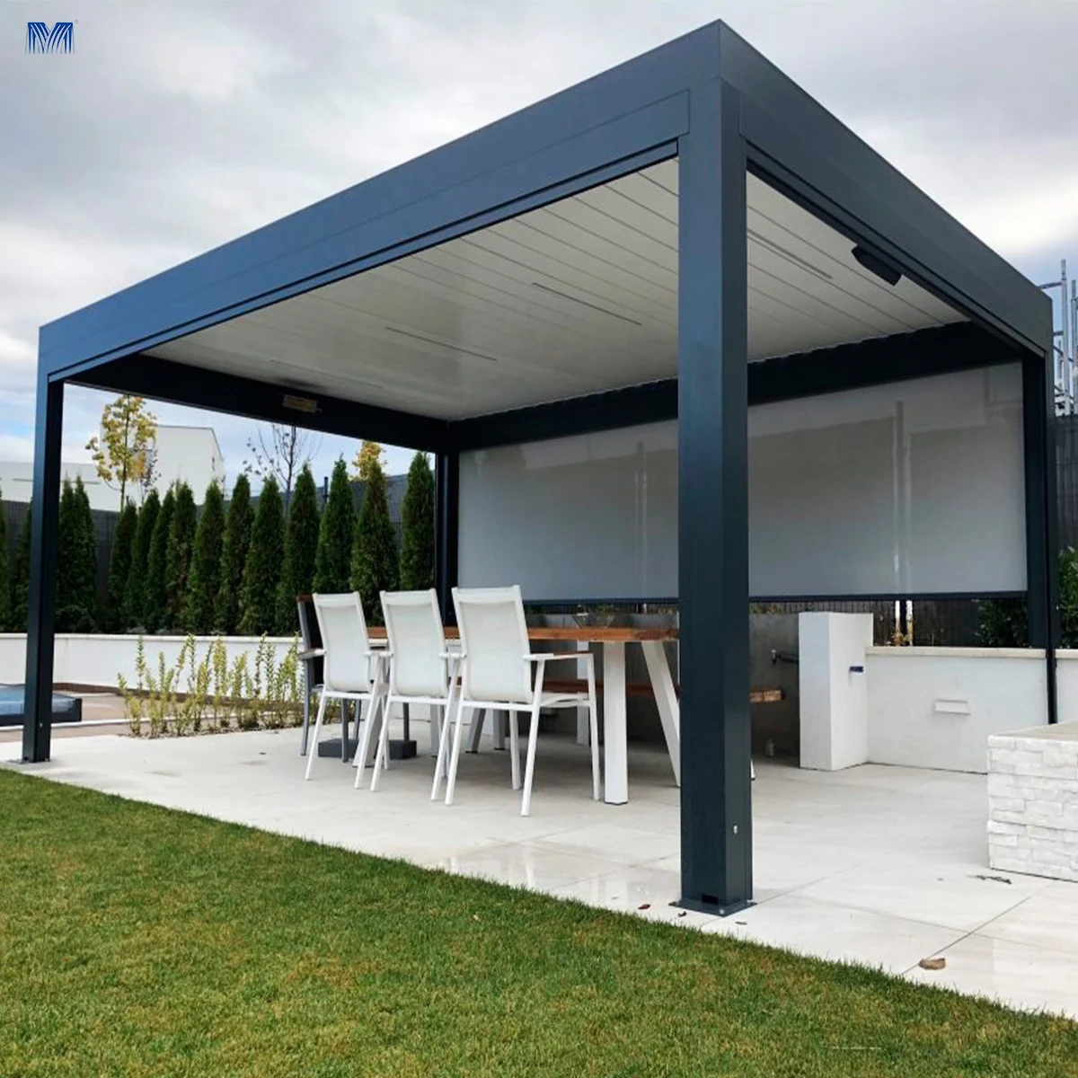 3x3 outdoor wall octagon garden cheap gazebo aluminium systems cantilever waterproof electric folded modern lamellae for pergola