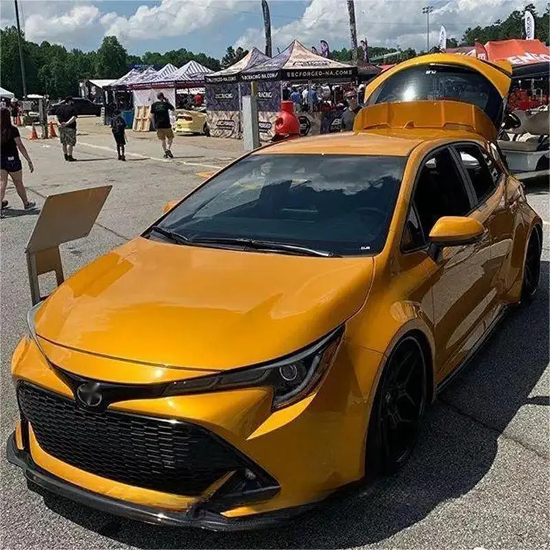 Auto Parts ABS Rear Trunk Boot Wing Lip Carbon Fiber Roof Wing Spoiler For Toyota Hatchback Corolla 2018-2022